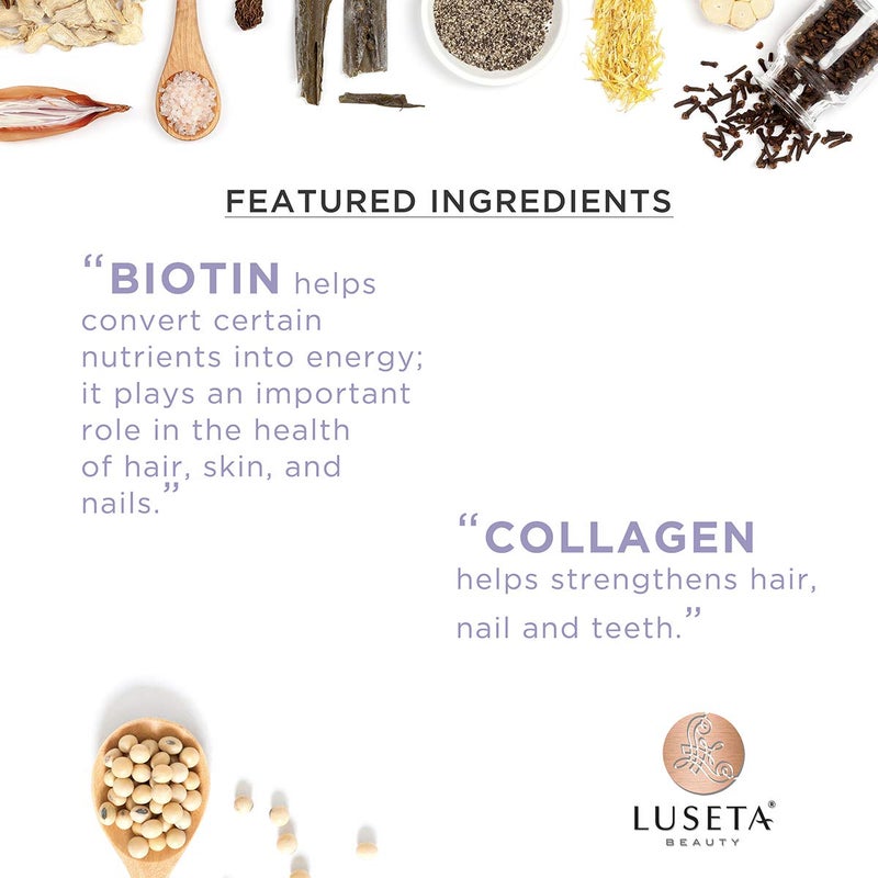 L LUSETA Biotin & Collagen Shampoo Conditioner Set,Thicking Shampoo for Hair Loss & Fast Hair Growth, Sulfate & Paraben Free, Keratin & Color Safe, 2Ã—16.9oz - Image 4